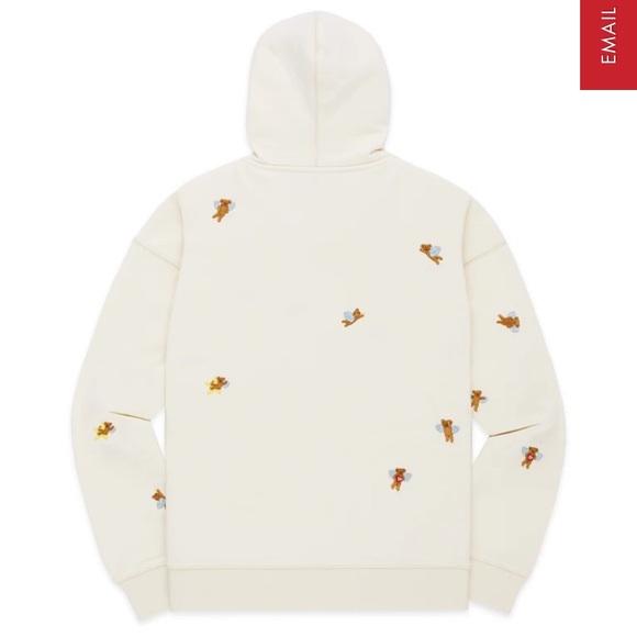 Teddy Fresh NWT Women’s Angel Bear Hoodie in Bone - Picture 6 of 9